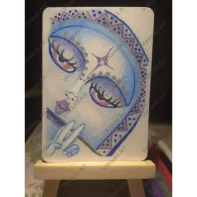 Diosa Luna aceo art card thumbnail 2