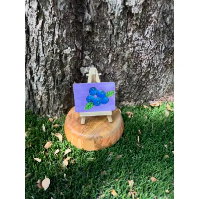 Blueberries: Five aceo art card thumbnail 1