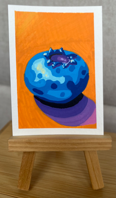 Bold Blueberry aceo art card thumbnail 2