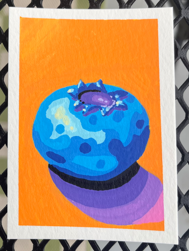 Bold Blueberry aceo art card