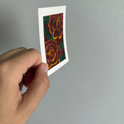 Original Floral ACEO | Botanical Houses #1/4 aceo art card thumbnail 2