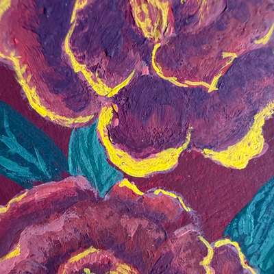 Original Floral ACEO | Botanical Houses #1/4 aceo art card thumbnail 3