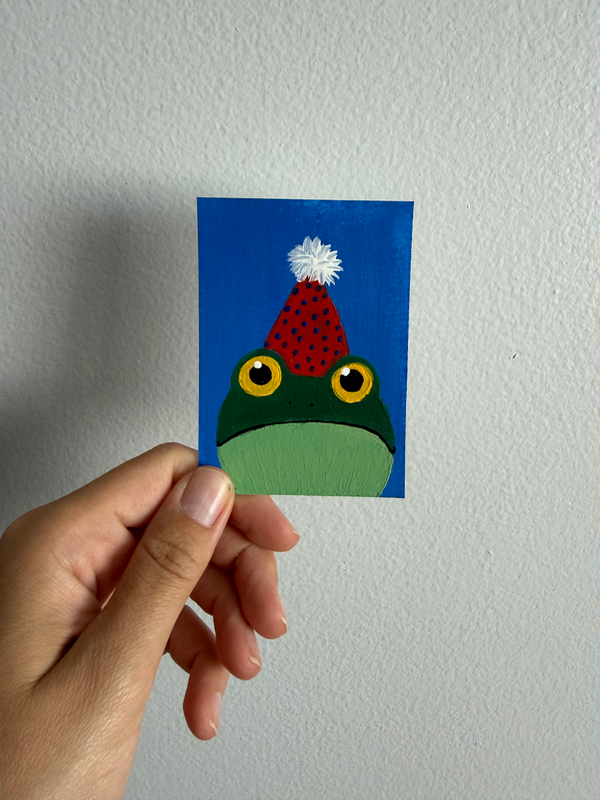 Original Frog ACEO | Country & Confetti #2/2 aceo art card