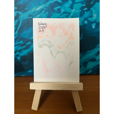 Wavy aceo art card thumbnail 2