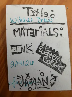 Witches Brew aceo art card thumbnail 2