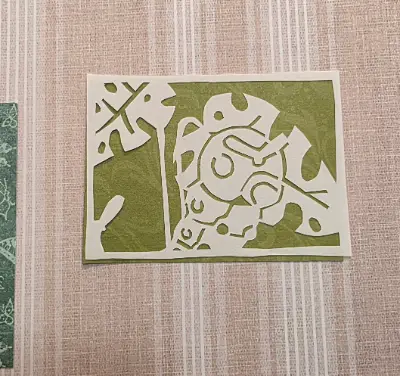 Original aceo. Papercut caterpie. aceo art card thumbnail 2