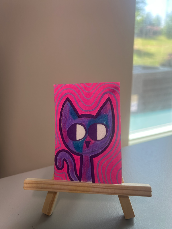 twisted kitty aceo art card