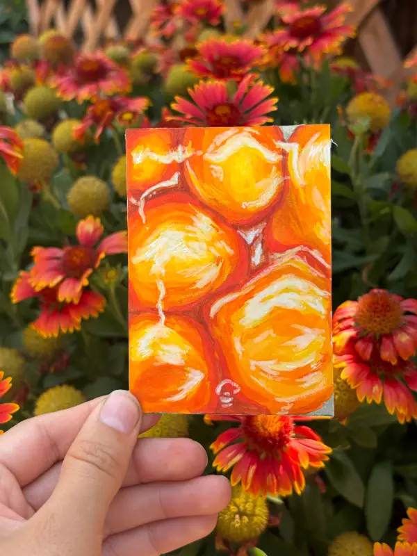 ACEO Original "Uncooked Breakfast aceo art card