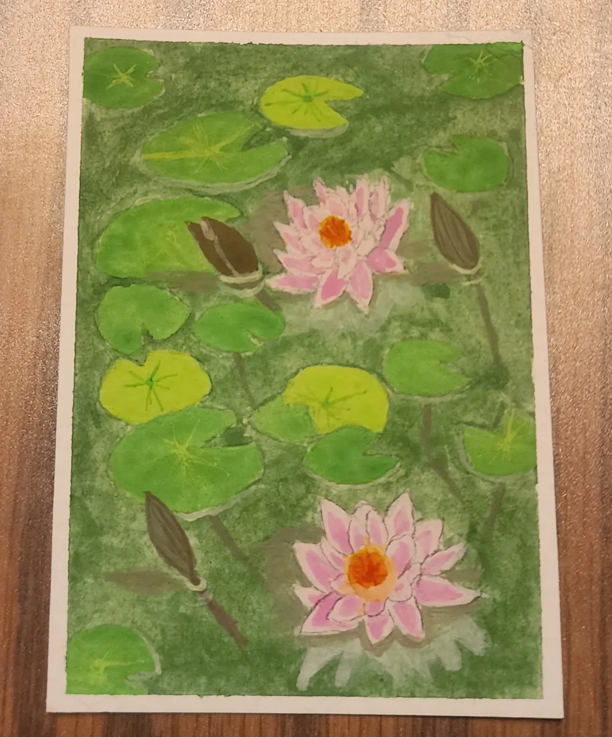 Lily Pond aceo art card