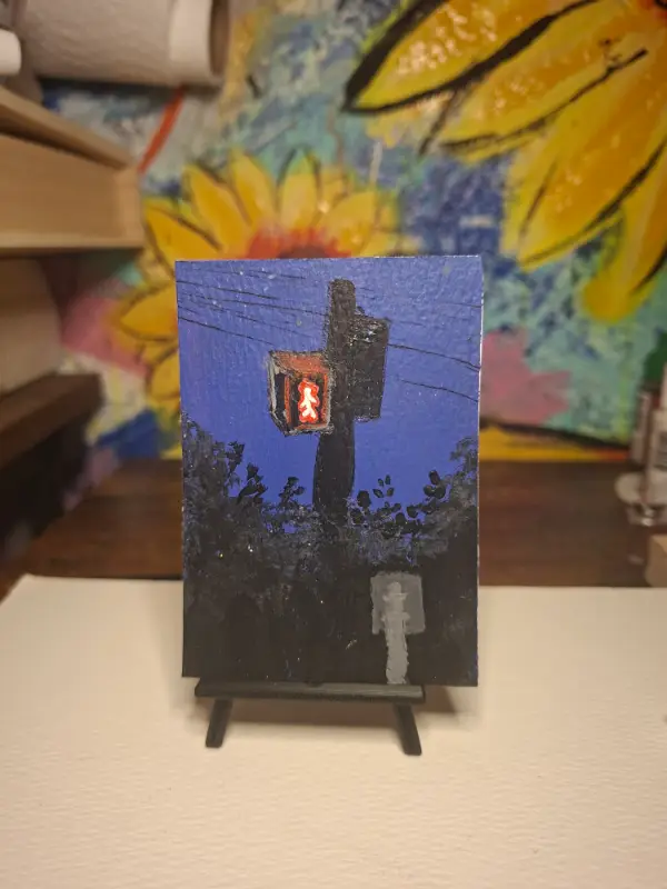 Street sign aceo art card