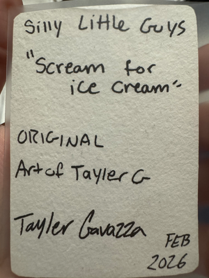 Scream for Ice Cream aceo art card thumbnail 2