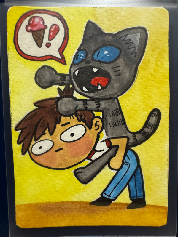 Scream for Ice Cream aceo art card