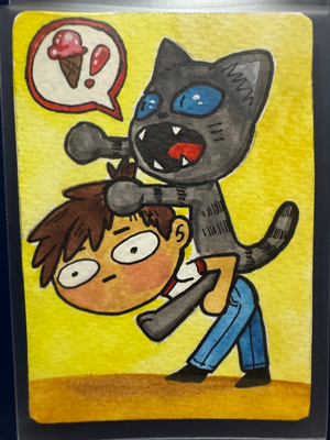 Scream for Ice Cream aceo art card thumbnail 1