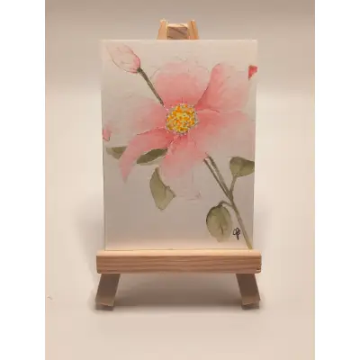 Soft Pink Blossom aceo art card thumbnail 1