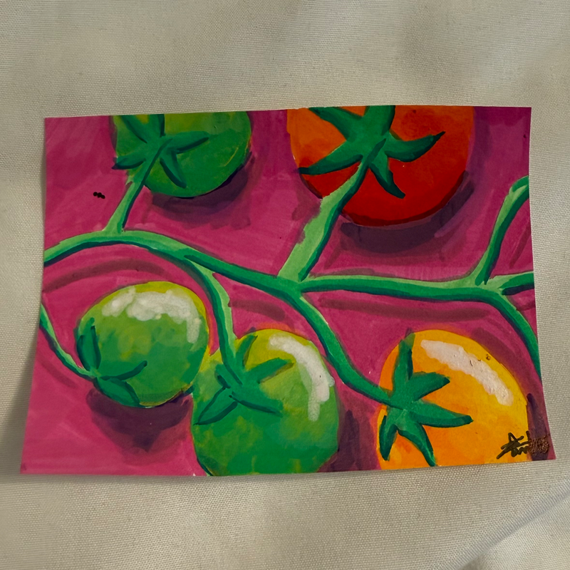 Vegetable Sunset 2/5 aceo art card