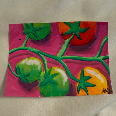 Vegetable Sunset 2/5 aceo art card thumbnail 1