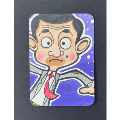 Mr. Bean aceo art card thumbnail 2