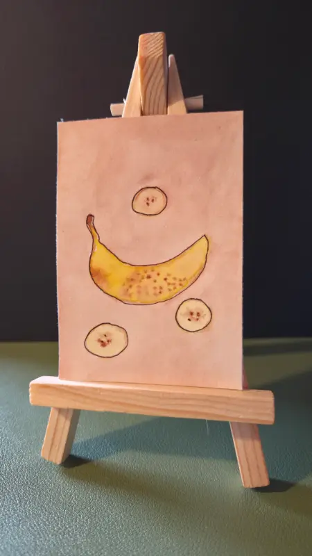 A little fruity: Banana aceo art card