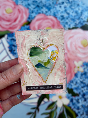 Embrace Beautiful Chaos aceo art card thumbnail 2