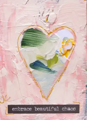 Embrace Beautiful Chaos aceo art card thumbnail 1
