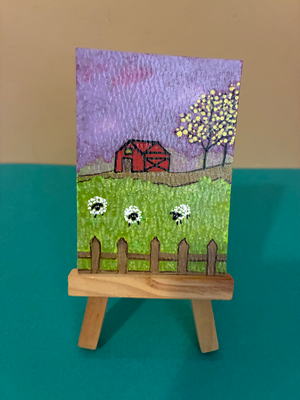 Three in the Purple Dusk aceo art card thumbnail 1