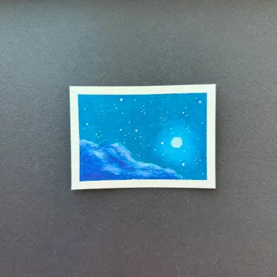 night sky aceo art card thumbnail 2
