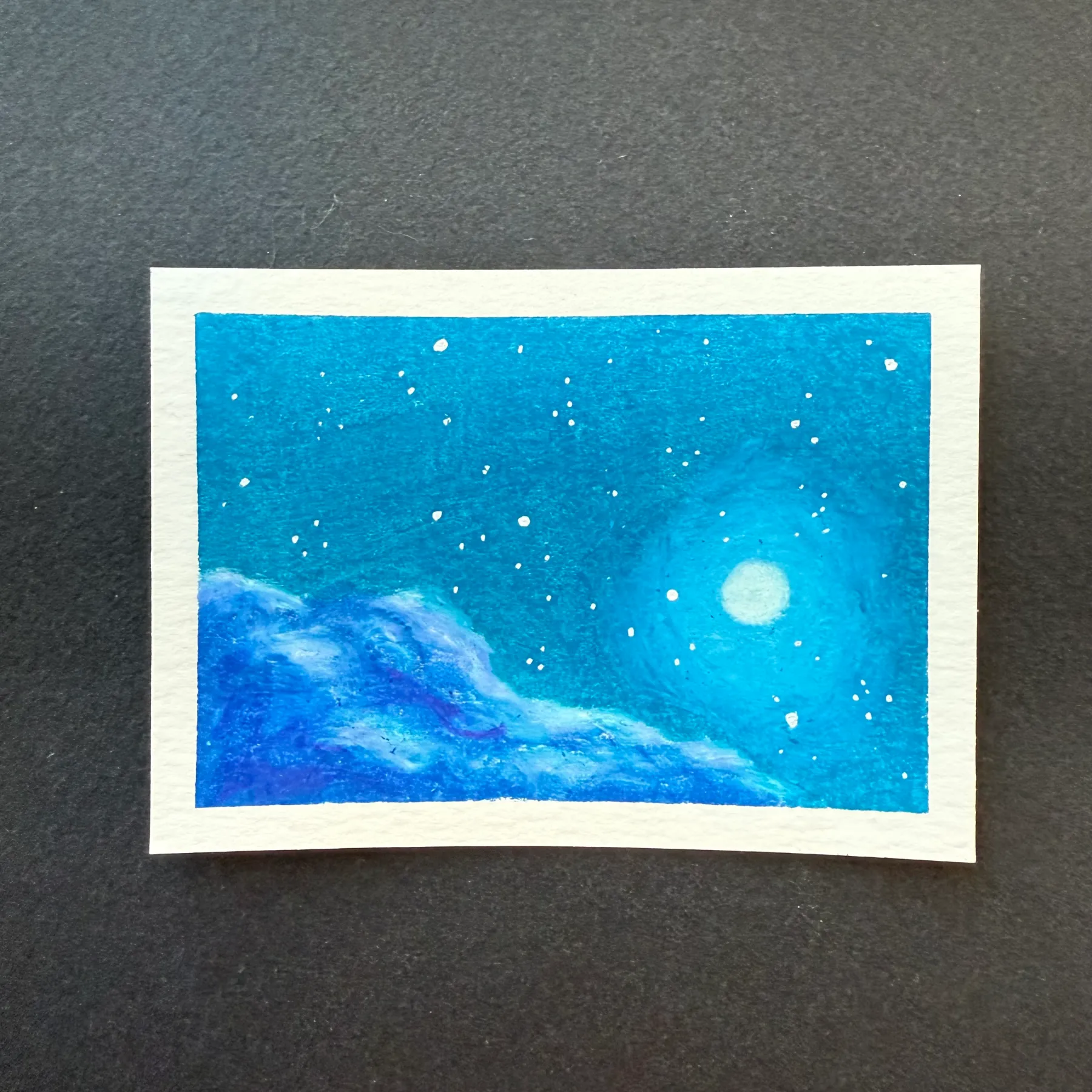 night sky aceo art card