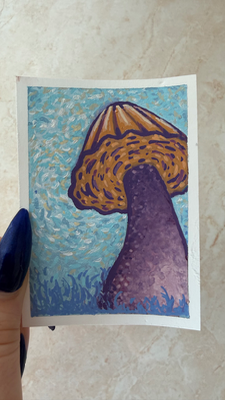 sky high 🍄 aceo art card thumbnail 1