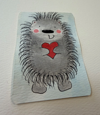 Ball of love aceo art card thumbnail 2