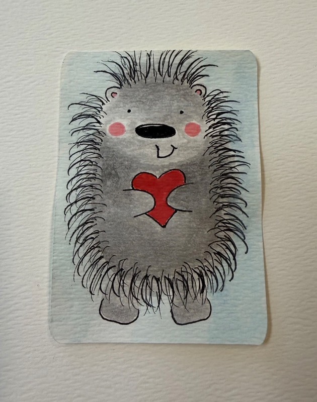 Ball of love aceo art card