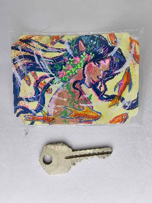 Circling School aceo art card thumbnail 2