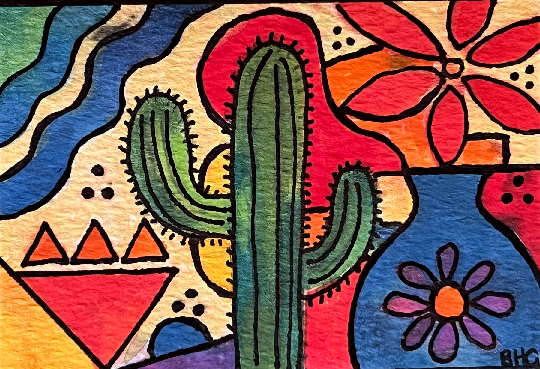 Cactus Ole aceo art card