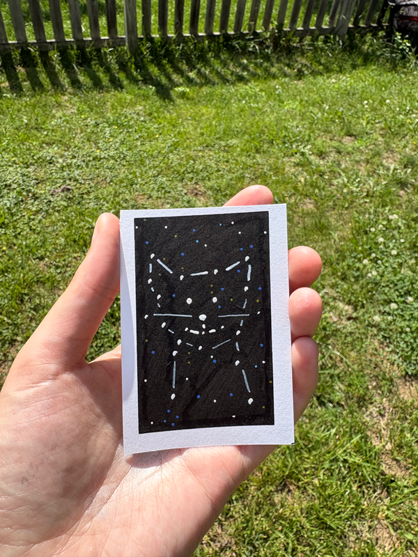 Cat-stellation aceo art card
