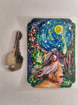 Opening the Portal aceo art card thumbnail 2
