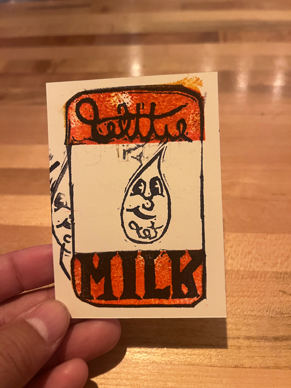 Wttie milk 2 aceo art card