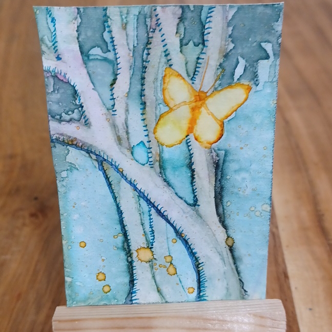Butterfly Forest aceo art card