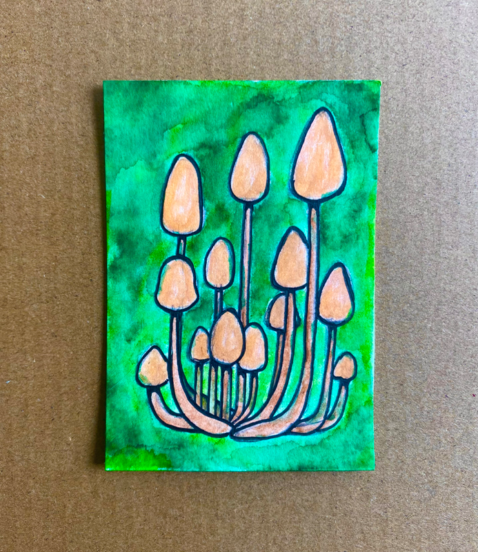 Lil’ Mushies aceo art card