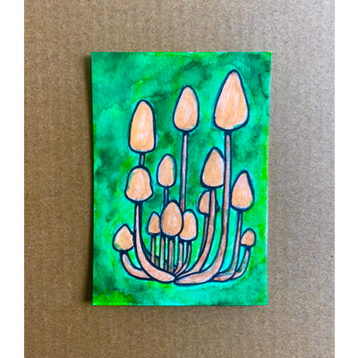 Lil’ Mushies aceo art card thumbnail 1