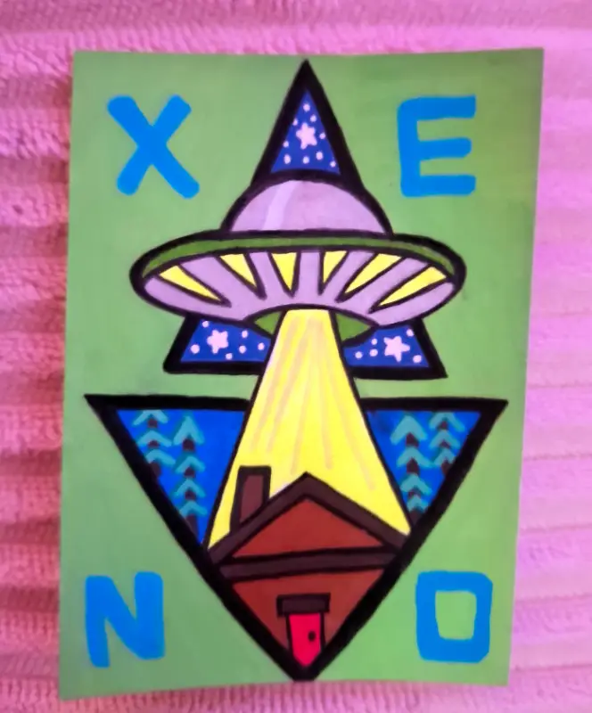 Abducted aceo art card