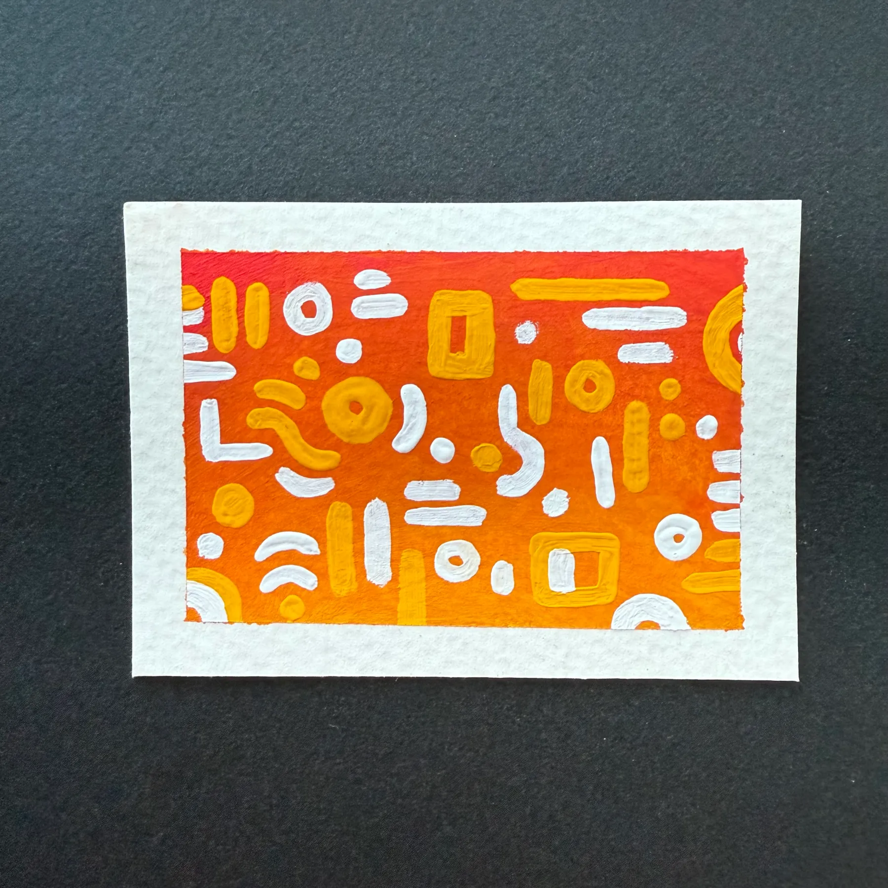 orange dance aceo art card
