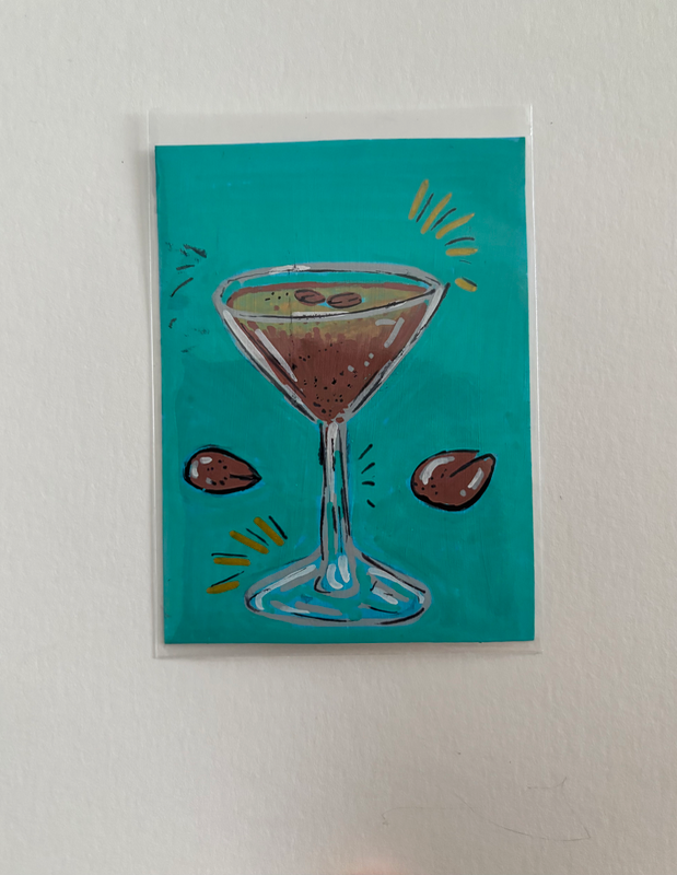 Espresso Martini Cocktail aceo art card