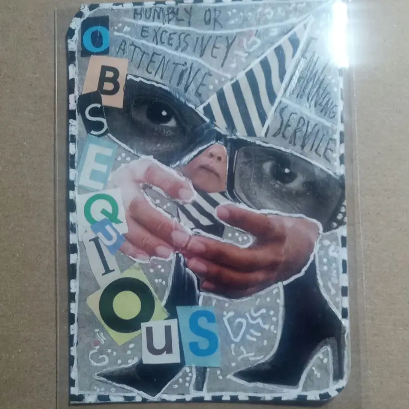 DADA collage aceo art card