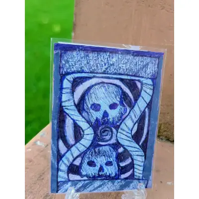 One Year Death aceo art card thumbnail 1