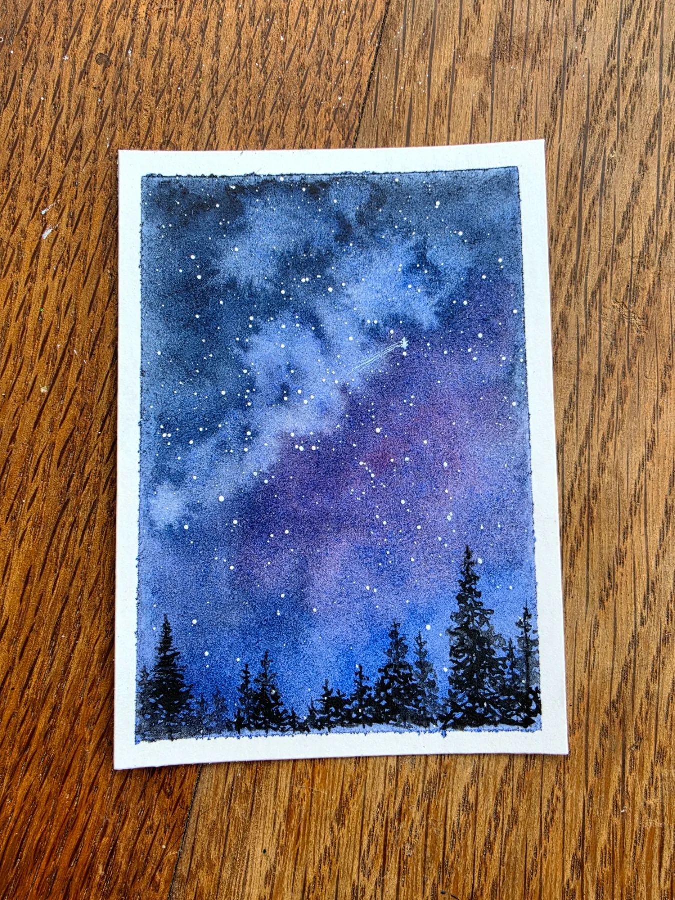 Stargazing aceo art card