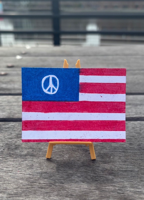 Peace in the USA aceo art card