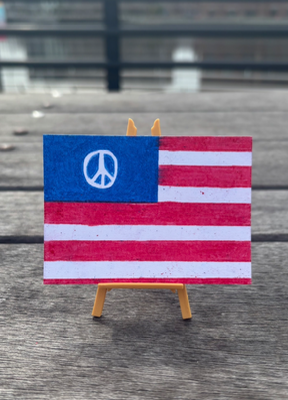 Peace in the USA aceo art card thumbnail 1