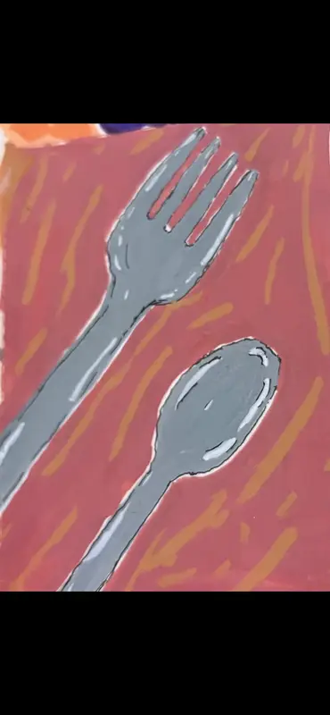 ACEO Original Forkin’ Spoon aceo art card