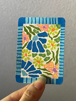 Oasis Meadow aceo art card thumbnail 1
