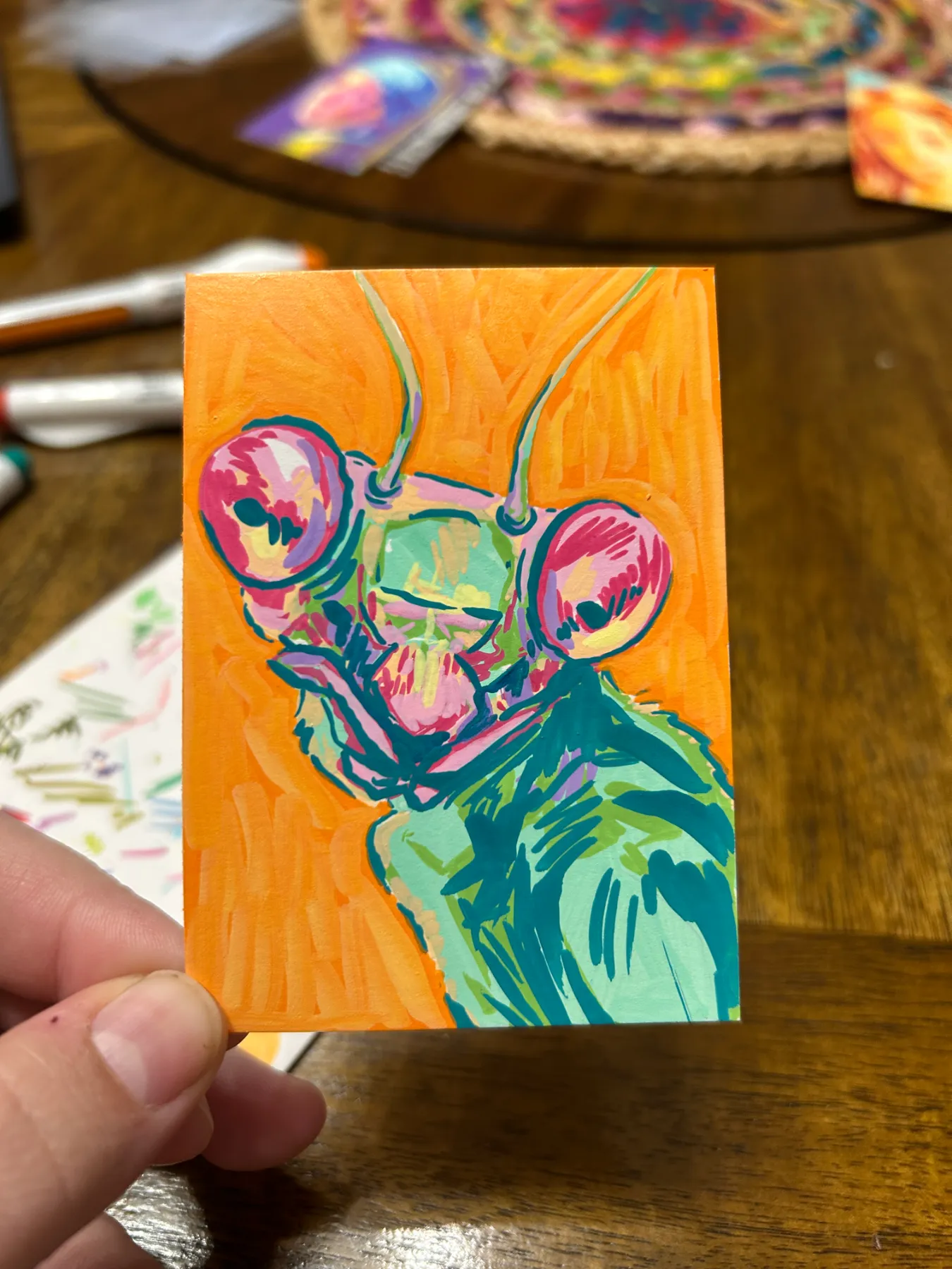 Mantis aceo art card
