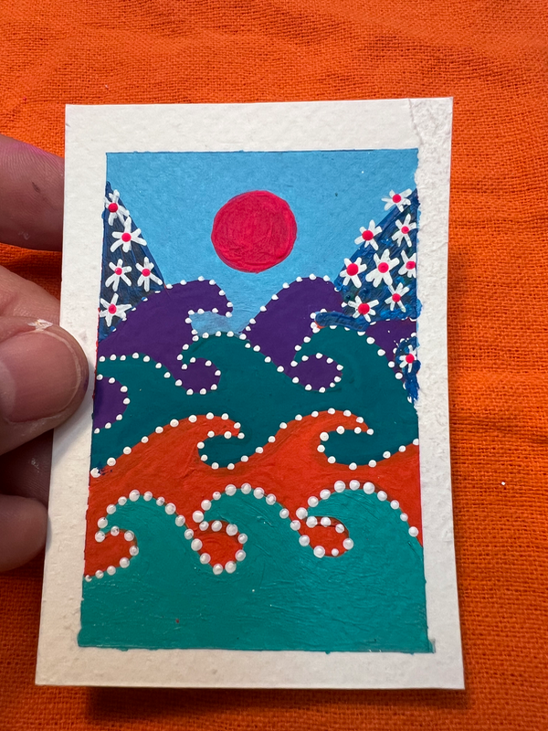 Happy Hills aceo art card